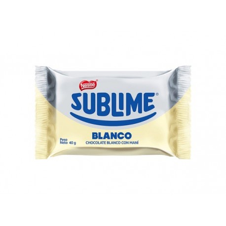 White Sublime Chocolate with Peanut Nestlé 38g