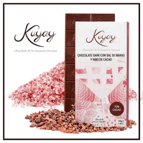 Organic Dark Chocolate 70% with Salt from Maras Kuyay 70g
