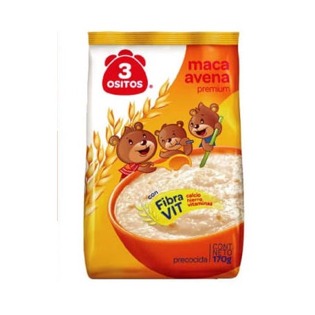 Maca enriched Pre-cooked Oatmeal 3 Ositos 150g