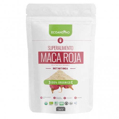 Organic Red Maca PREMIUM Powder 100% pure EcoAndino 200g