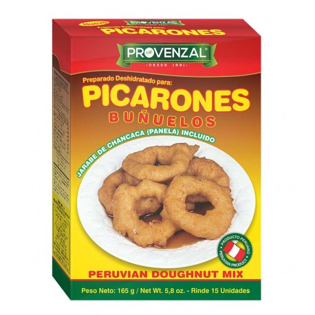 Ingrédients pour préparer des Picarones (Preparado deshidratado con sirope de Chancaca) Provenzal / Dessert du Pérou