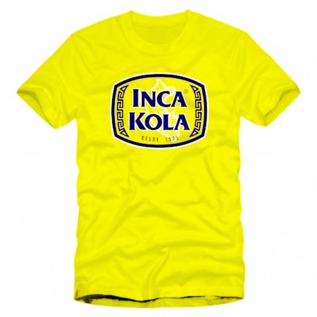 T-Shirt Col rond motif "Inca Kola" Yellow en coton Pima