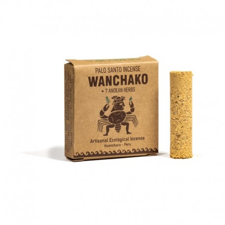 Palo Santo cones with 7 Andean Herbs Wanchako 4 Sticks