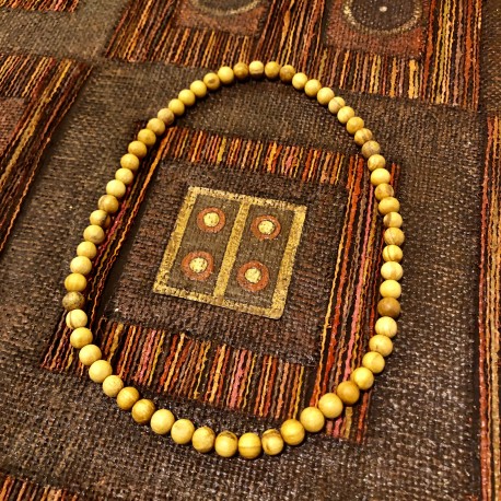Palo Santo wooden Pearl Necklace Wanchako - EL INTI - The Peruvian Shop