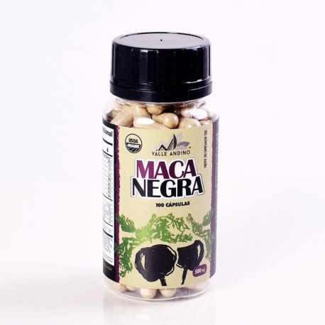 Organic PREMIUM Black Maca Valle Andino 100 Capsules of 500mg - EL INTI - The Peruvian Shop