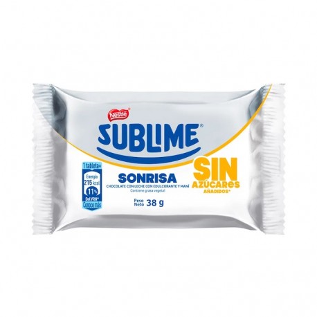 Sublime Clásico with NO ADDED SUGAR Nestlé 38g