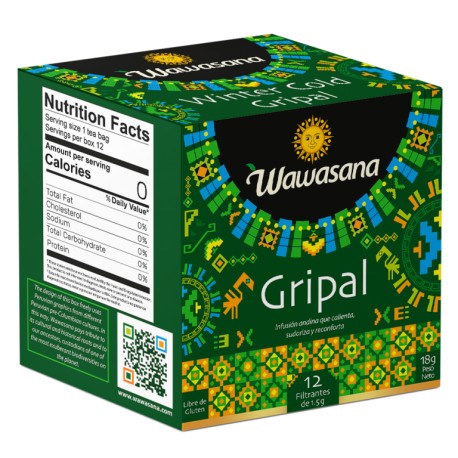 Gripal Winter Cold Andean Herbal Tea Wawasana 12x1,5g