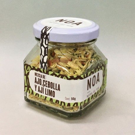 Garlic, Onion and Ají Limo Chili Spice Mix Noa 50g - EL INTI - The Peruvian Shop