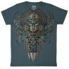 Ash Blue Pima cotton T-Shirt with Tumi pattern Looch