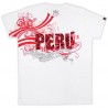 White Pima cotton T-Shirt with Somos Libres pattern Looch